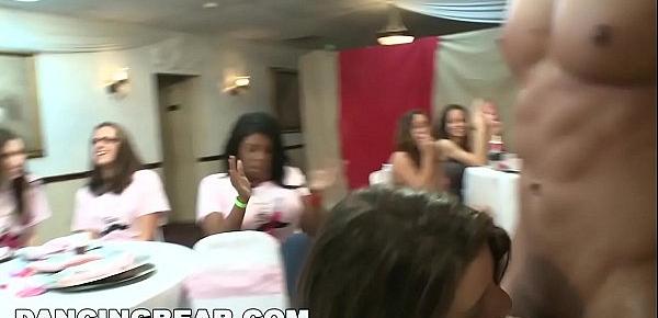  DANCING BEAR - Check Out This Wild CFNM Bridal Party In Banquet Hall
